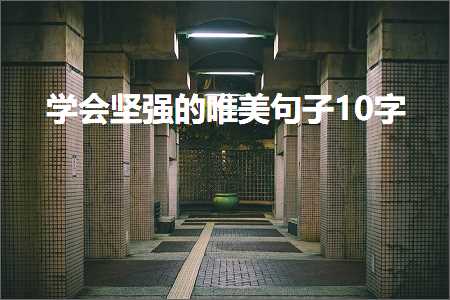 学会坚强的唯美句子10字（文案26条）